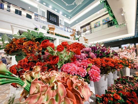 Flowers on self